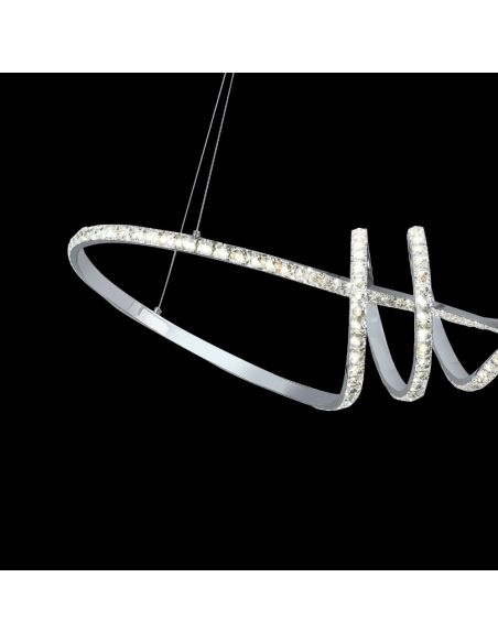 Lámpara Led de Metal y Cristal