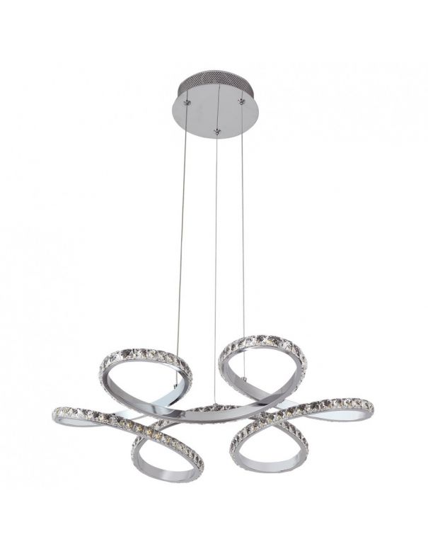 Lámpara Curvada Led de Metal y Cristal