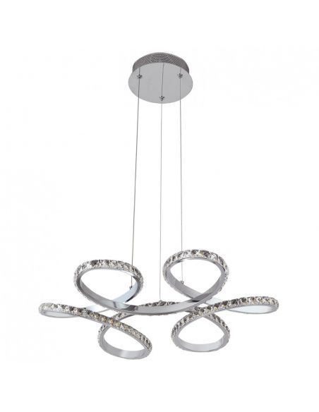 Lámpara Curvada Led de Metal y Cristal