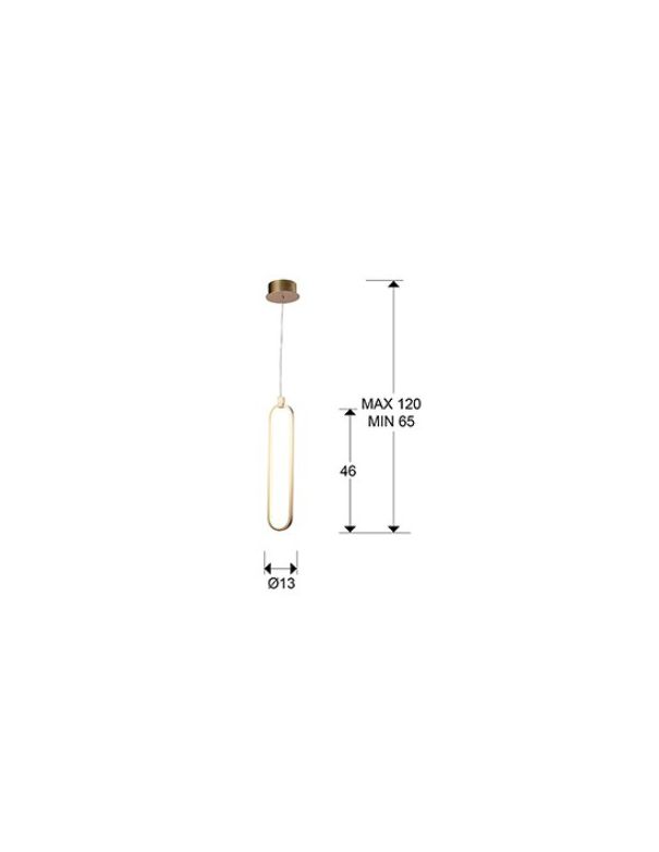 Lámpara Colgante Colette Dorada