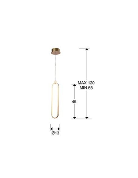 Lámpara Colgante Colette Dorada