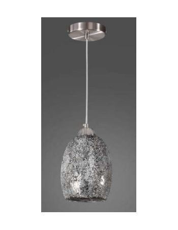 Lámpara Tulipa Cristal Plata