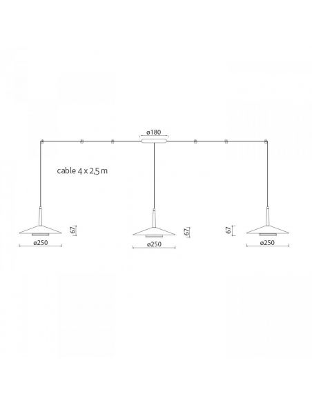 Lámpara Orion 4 Luces Mantra