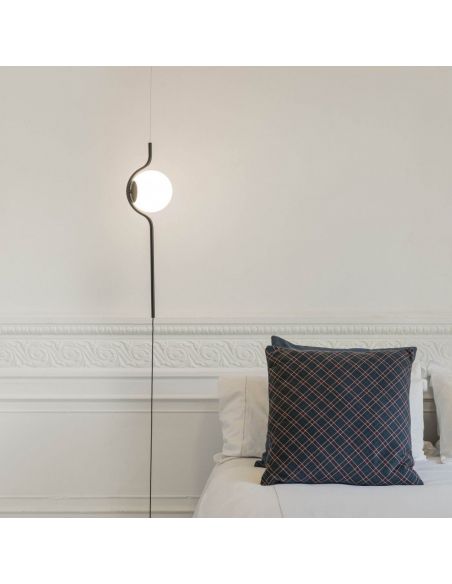 Lámpara Colgante de Techo a Suelo Color Negro