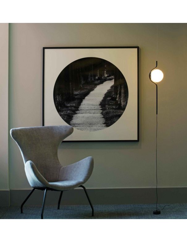 Lámpara Colgante de Techo a Suelo Color Negro