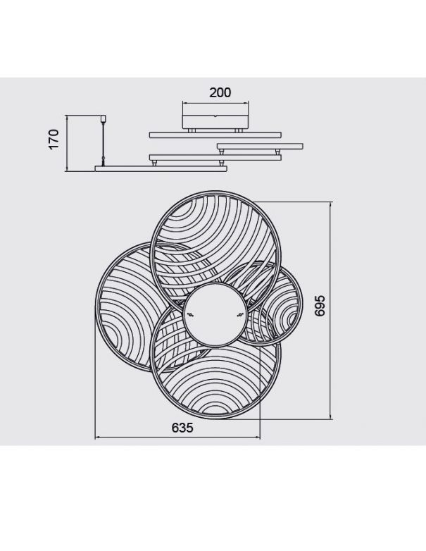 Plafón Collage Mantra Oro