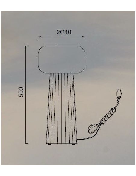 Sobremesa Faro Negro Mantra