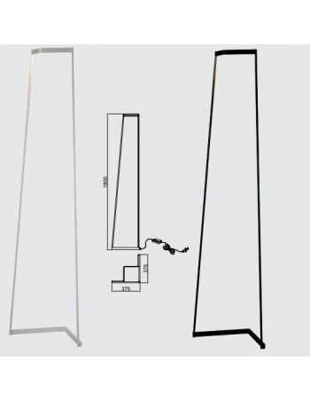 Lámpara de Pie Minimal Blanco y Negro Mantra