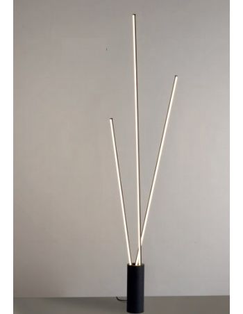 Lámpara de Pie Vertical Negro Mantra