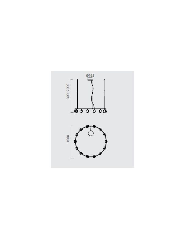 Lámpara Shell 106 cm Mantra