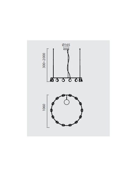 Lámpara Shell 106 cm Mantra