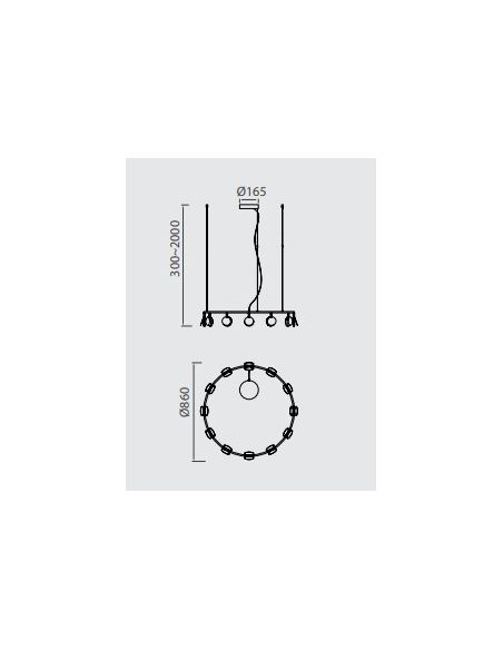 Lámpara Shell 86 cm Mantra
