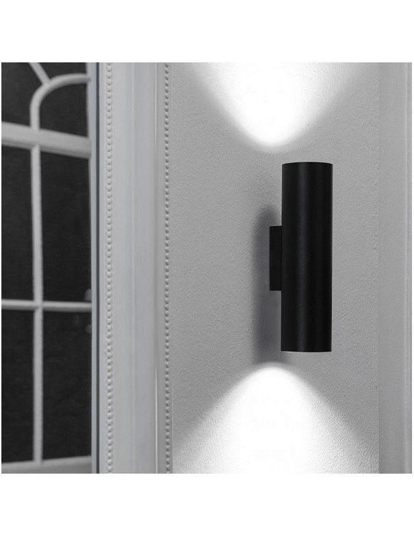 Aplique 2 Luces de Aluminio Negro