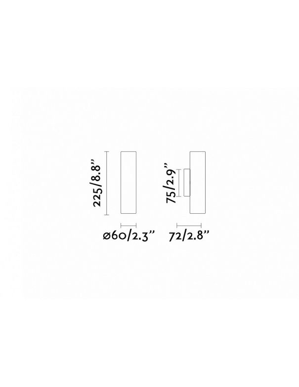 Aplique 2 Luces de Aluminio Negro