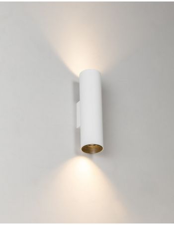 Aplique 2 Luces de Aluminio Blanco