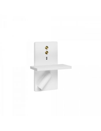 Aplique LED con USB Blanco Oro