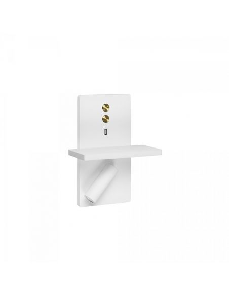 Aplique LED con USB Blanco Oro