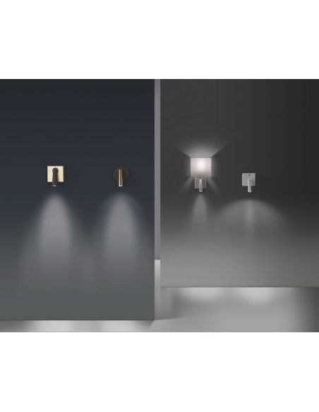 Aplique LED Base Redonda Níquel Satinado