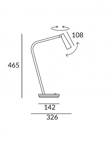 Sobremesa a juego con Aplique LED Níquel