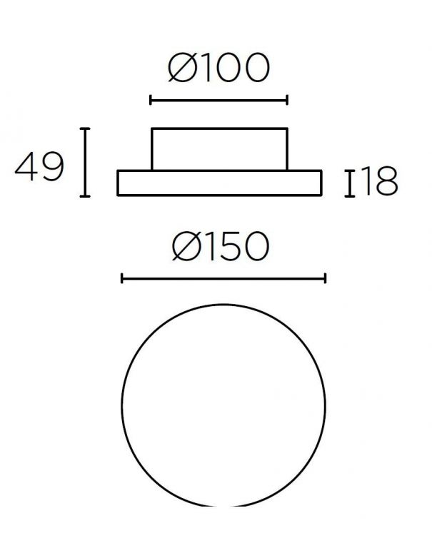 Aplique Plafón Yeso 26 cm