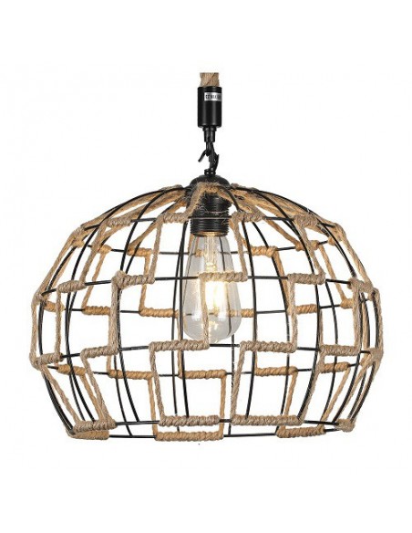 Lámpara Yute Bola Abierta