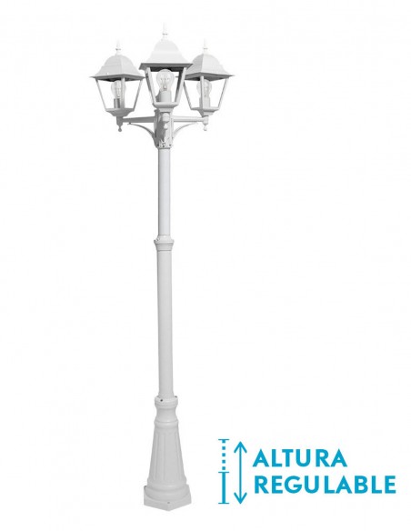 Farola spica 3 luces blanca Fabrilamp