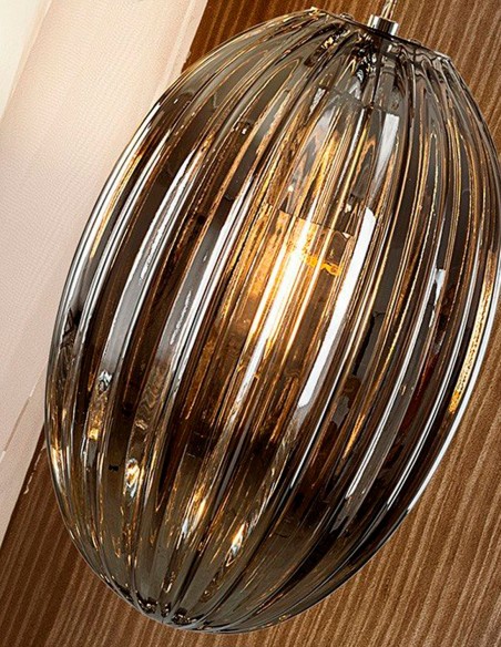 lampara ovila cristal smoke