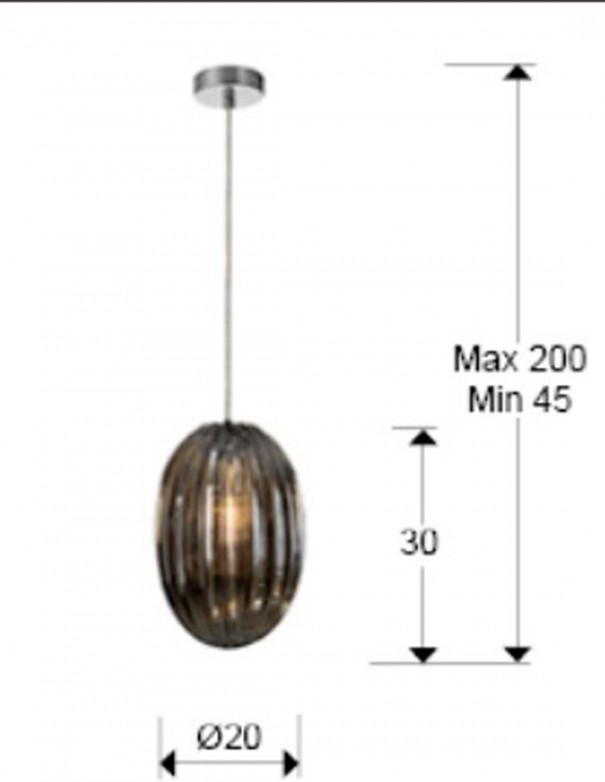 Lámpara Ovila 20 cm de Schuller Smoke