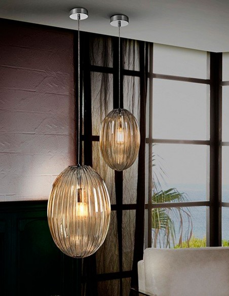 Lámpara Ovila Coñac 20cm de Schulle Oferta