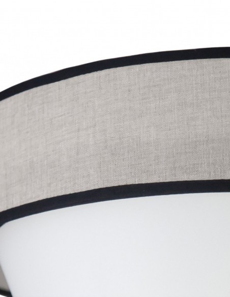 Lámpara macera pequeña blanca y visón