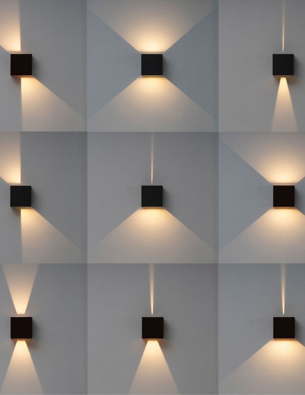 posiciones luz aplique exterior davos