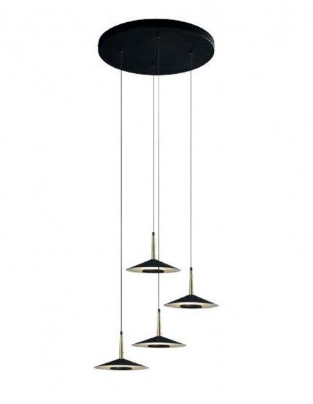 lampara orion negro cuero