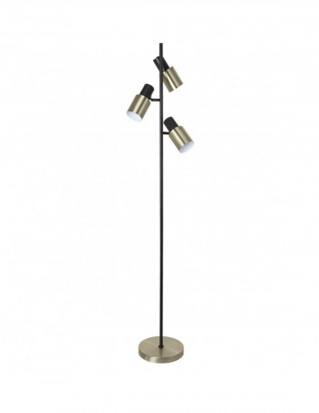 Pie de salón tipo flexo combinado negro/oro