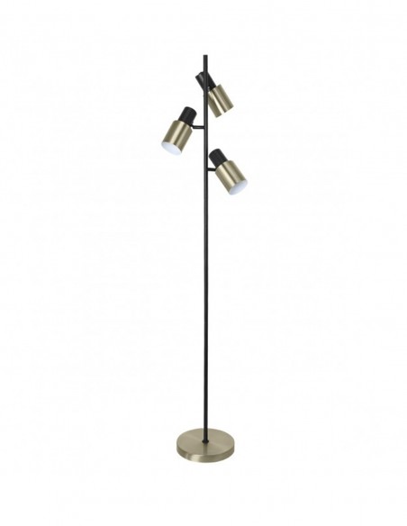 Pie de salón tipo flexo combinado negro/oro