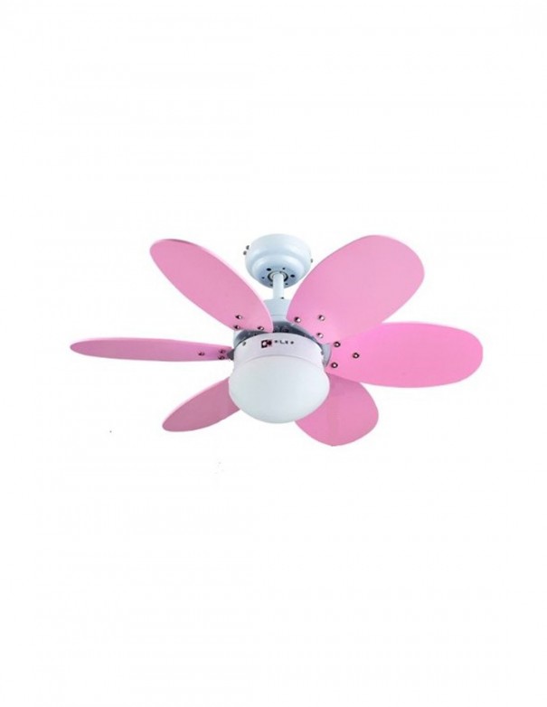 ventiladores celestes y rosas con led y mando