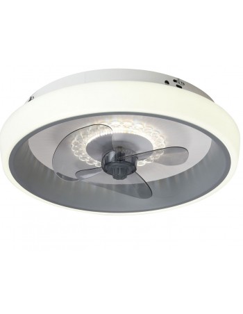 Ventilador con luz integrada y efecto diamante.