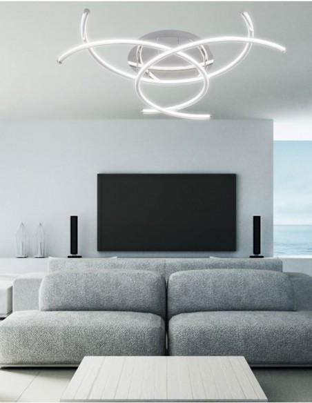 Plafón led Barano 4000k con base cromada