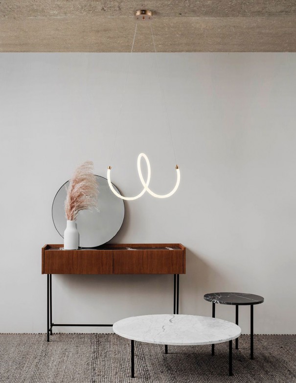 Lámpara de techo led color dorado luz dia