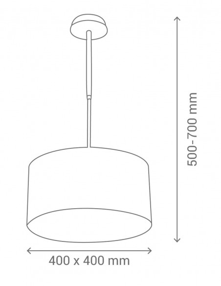 Lámpara de hierro calado con tubo telescópico
