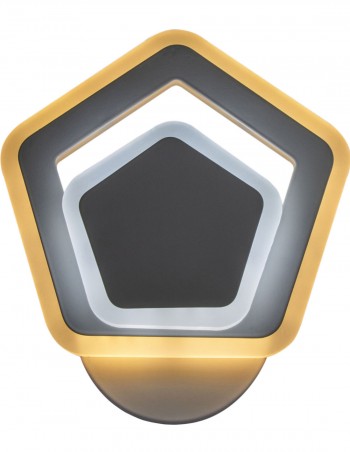 Aplique de pared con forma pentagonal de led