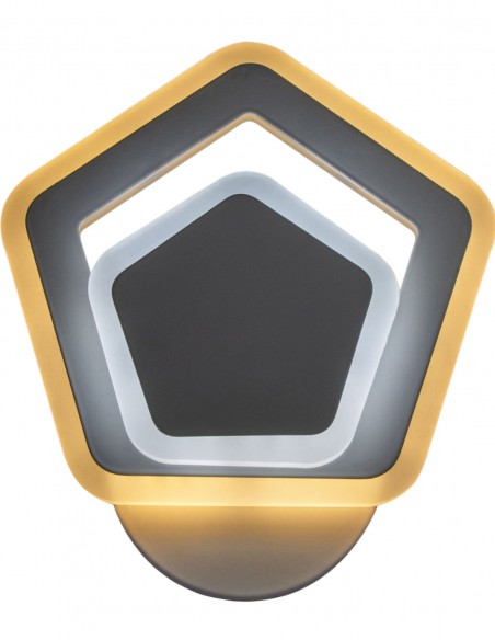 Aplique de pared con forma pentagonal de led