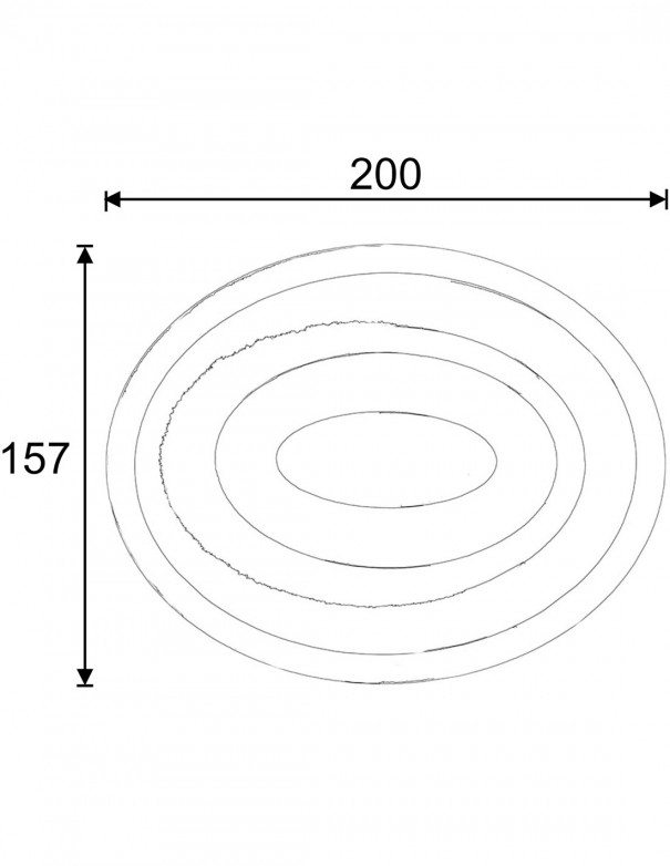 Aplique/plafón de led ovoide.