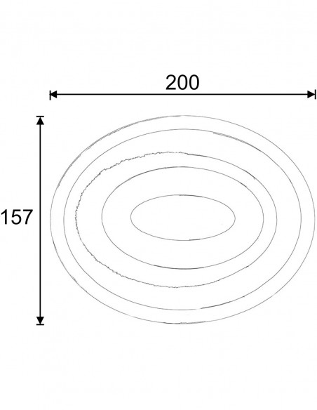 Aplique/plafón de led ovoide.