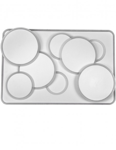 Plafón rectangular led 3 intensidades.