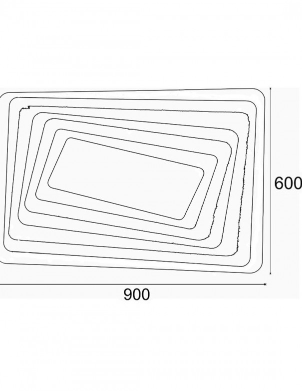 Plafón gran formato rectangular de led