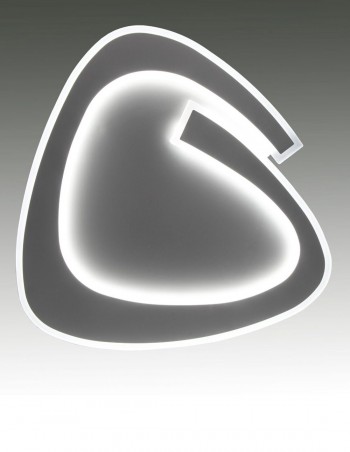 Plafón de led polar con forma asimétrica