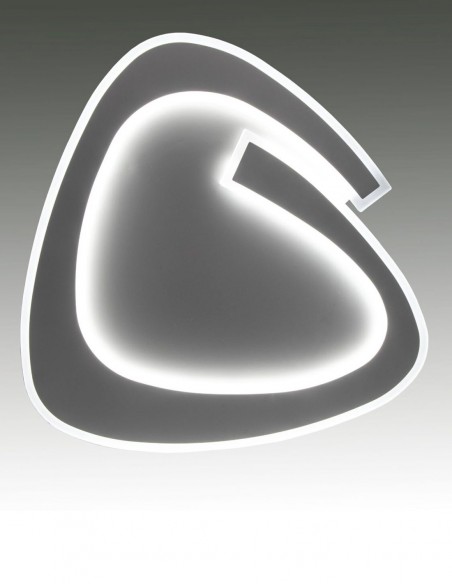 Plafón de led polar con forma asimétrica