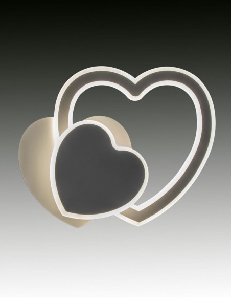 Plafón de led con forma de corazón barato.