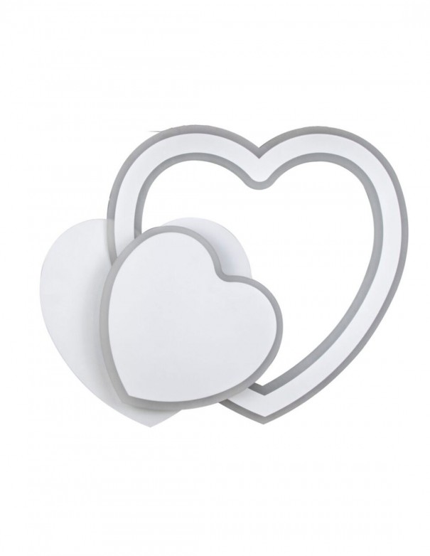 Plafón de led diseño de corazón con luz regulable