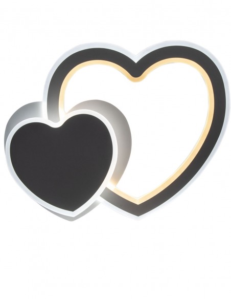 Plafón realizado en acrílico con forma de corazón.
